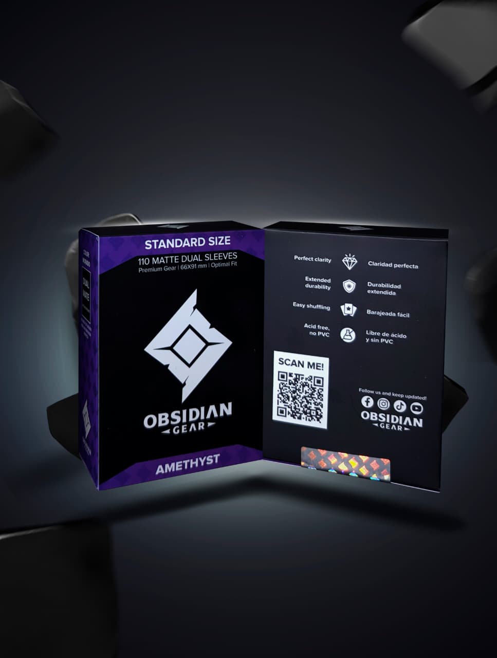OBSIDIAN GEAR AMETHYST STANDRAR SIZE